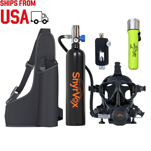 Portable scuba lung tank with - tank,